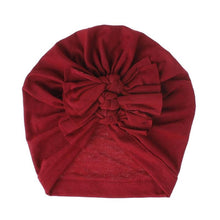 Load image into Gallery viewer, Modern Turban Baby Girls Bow Turban Hats Cotton Kids Beanie Children Hats Accessories For Girls Baby