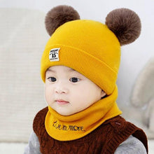 Load image into Gallery viewer, Winter Children Hat Bonnet Enfant Knitted Cute Baby Cap For Girls Boys 0-24 Months For Kids In Modern Bear Design