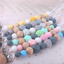 将图片加载到图库查看器,Modern Handmade Chain Wooden Holder For Pacifier Clips Leash Strap Nipple Holder For Infant Feeding For Baby