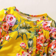 将图片加载到图库查看器,Modern Interesting Luxury Floral Newborn Baby Girl Clothes Infant Baby Girl Footed Full Sleeve Outfit Romper Jumpsuit With Big Bow In Modern Design