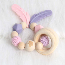 将图片加载到图库查看器,Modern Wood Pacifier Clip Chain Holder Nipples Pacifier Clips Pacifier Teether Teething Toy Cartoo Wooden Bracket For Pacifier For Kids