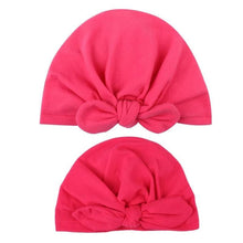 Load image into Gallery viewer, Modern Mom&Baby Turban Mother Baby Hat Headbands Mom Daughter Bow Knot Caps Print Solid Parent-Child Hair Accessories