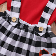 将图片加载到图库查看器,Cute Outfits Autumn Winter Plaid Suspender Christmas Dress Clothing Kids Girls Skirts