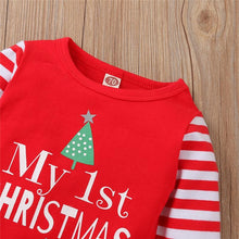 Load image into Gallery viewer, 3PCS Romper Jumpsuits+Striped Pant Christmas Clothes Set Kids for Infant Boys/Girls In Christmas Printed Design