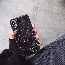 将图片加载到图库查看器,Women Glitter Phone Case For Iphone 8 7 Plus 6 6s Star Clear Soft Cover For Iphone 12 11 Pro X Xr Xs Max Starry Night Non Moving Sparkling Shining Glitter Soft Silicone Case