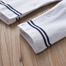Load image into Gallery viewer, Newborn Baby Boy/Girl White Navy Sailor Uniforms Long Sleeve Jumpsuit Romper For Baby Kids