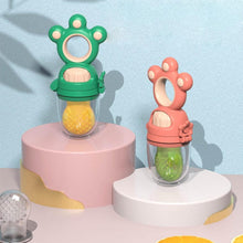 将图片加载到图库查看器,Modern Rotary Seal Non Slip Home Safe Baby Fruit Feeder Pacifier Fresh Food Bite Bag Soft Silicone Teething Toy For baby and Kids