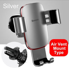 Load image into Gallery viewer, 360 Degree Rotation Car Phone Holder For Car Air Vent / CD Slot Mount Phone Holder Stand Metal Gravity Mobile Phone Holder