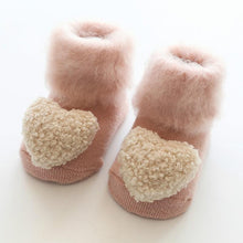 将图片加载到图库查看器,Cute Baby Thickening Furry Mid Floor Socks For Newborn Baby Boys And Girls Soft And Comfortable Footwear
