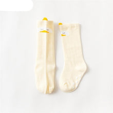 Load image into Gallery viewer, White Baby Sock Non Slip Cotton Long Socks Newborn Knee High Socks For Baby Girls Super Elastic Cute Design