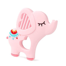 Load image into Gallery viewer, Baby Silicone Teethers BPA Free Teething Toy Animal Dog Koala Owl Elephant Baby Ring Teether Silicone Beads For Kids and Baby