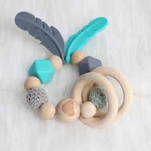 将图片加载到图库查看器,Modern Wood Pacifier Clip Chain Holder Nipples Pacifier Clips Pacifier Teether Teething Toy Cartoo Wooden Bracket For Pacifier For Kids
