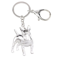 将图片加载到图库查看器,Bonsny Enamel Bull Terrier Key Chain For Women Handbag Pendant Keychain Key Ring Car Accessories 2017 New Charm Jewelry Gifts