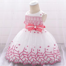 Load image into Gallery viewer, Leaf Embroidered Princess Children Elegant Dress For Girls Baby Wedding Dresses Unique Design