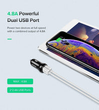 将图片加载到图库查看器,Mini USB Black Car Charger For Mobile Phone Tablet GPS 4.8A Fast Charging Dual USB Car Small Phone Charger Adapter In Car