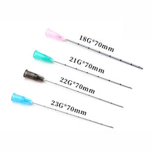 Load image into Gallery viewer, Disposable Fine Micro Cannula For Filler Injection 18G 21G 22G 23G 25G 27G 30G Plain Ends Notched Endo Blunt-tip Needles ,10sets