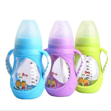 将图片加载到图库查看器,Infant Food Silicone Glass Feeding Bottle For Baby Feeding Bottle Children Drink Water to Feed Glass For Baby