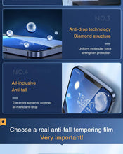将图片加载到图库查看器,5Pcs 20000D Black Transparent Screen Protector for iPhone 14 13 12 mini 11 Pro X XS Max XR SE 9H 2.5D Clear Tempered Glass Film Edge to Edge Case Friendly Screen Protection Film For iPhone
