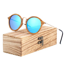 Load image into Gallery viewer, New Luxury Zebra Wood Sunglasses Handmade Round Sunglasses Polarized Eyewear For Men and Women With UV400 Protection