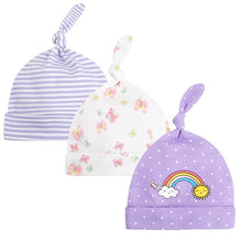 将图片加载到图库查看器,Printed Baby Hats & Caps For Newborn Baby Accessories In Elegant Modern Design Set Of 3PCS For Baby Kids