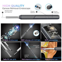 Load image into Gallery viewer, Wireless Smart Visual Ear Cleaner Otoscope NP20 Ear Wax Removal Tool with Camera Ear Endoscope 1080P Kit for iPhone iPad Android
