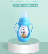 将图片加载到图库查看器,Infant Food Silicone Glass Feeding Bottle For Baby Feeding Bottle Children Drink Water to Feed Glass For Baby