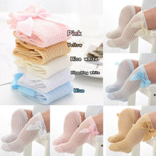 Load image into Gallery viewer, Princess Cute Baby Knee High Stylish Cotton Bow Soft Comfortable Socks Flexible Breathable Sock For Baby Girls