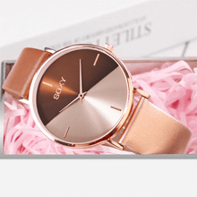 Load image into Gallery viewer, Women's Watch Leather Rose Gold Dress Female Clock Luxury Brand Design Women Watches Simple Fashion Ladies Watch For Women and Girls