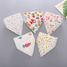将图片加载到图库查看器,Trend 5PCS/SET Pack Baby Cotton Cartoon Saliva Towel Bandana Bibs For Baby Feeding Accessory For Baby Kids