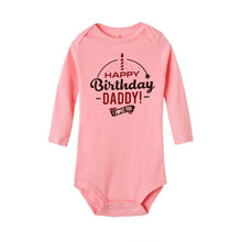 Load image into Gallery viewer, Happy Birthday Daddy Newborn Kids Baby Boys Girls Infant Long Sleeve Jumpsuit ROmper In Modern Designs With Party Print