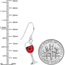 将图片加载到图库查看器,Stainless Steel Red Wine Glass Earrings