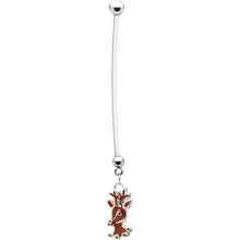 将图片加载到图库查看器,Stainless Steel Holiday Reindeer Pregnant Belly Ring