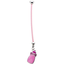 Load image into Gallery viewer, Pink Baby Bottle Pregnant Belly Ring