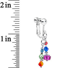Load image into Gallery viewer, Handcrafted Glistening Crystal Clip Earrings