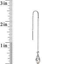 将图片加载到图库查看器,Handcrafted Silvery Threader Earrings Created with Crystals