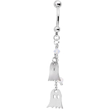 将图片加载到图库查看器,Handcrafted Ghost Dangle Belly Ring Created with Crystals