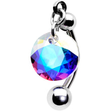 将图片加载到图库查看器,Aurora Drop Top Mount Belly Ring Created with Crystals