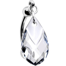 将图片加载到图库查看器,Clear Drop Reversible Belly Ring Created with Crystals