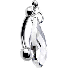 将图片加载到图库查看器,Clear Drop Reversible Belly Ring Created with Crystals
