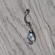 将图片加载到图库查看器,Clear Drop Reversible Belly Ring Created with Crystals