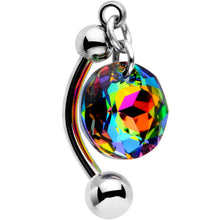 将图片加载到图库查看器,Handmade Vitrail Top Mount Belly Ring Created with Crystals