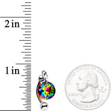将图片加载到图库查看器,Handmade Vitrail Top Mount Belly Ring Created with Crystals