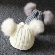 将图片加载到图库查看器,Trend Cute Newborn Baby Winter Warm Hats Infant Kids Girls Boys Knit Hat With Pompom Ball Beanie Caps For Girls