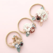 将图片加载到图库查看器,Modern Fashion Floral Headband Newborn Baby Elastic Hairbands Pearl Fresh Style Bow Knot For Girls