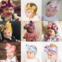 Load image into Gallery viewer, Brand Toddler Baby Girl Baby Big Bow Hairband Headband Stretch Turban Head Wrap Baby Girls