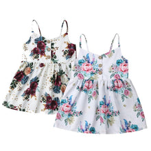 将图片加载到图库查看器,Toddler Baby Girls Flower Dress with Sleeveless V Neck dress for Party Holiday Beach Day For Girls