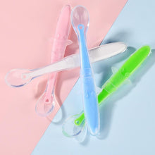 Load image into Gallery viewer, Baby Full Silicone Soft Training Spoon Children Tableware Perfect Gift For Parents Baby Boys Or Girls Unique Design