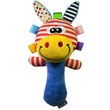 Load image into Gallery viewer, Soft Plush Baby Animal Hand Bells Baby Rattle Toys Newborn Gift Animal Style Hand Bell Rattle For Baby Kids