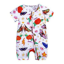 Load image into Gallery viewer, Summer Newborn Fashion Boy and Girls Printed Flower Short-sleeved Romper / jumpsuit For Kids