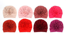Load image into Gallery viewer, New Fashion Elegant Flower Baby Hat Newborn Elastic Baby Turban Hats for Girls In Modern Design